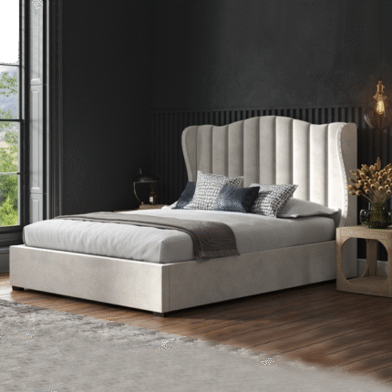 Handcrafted Modern Velvet Bed Design for Dubai Bedrooms